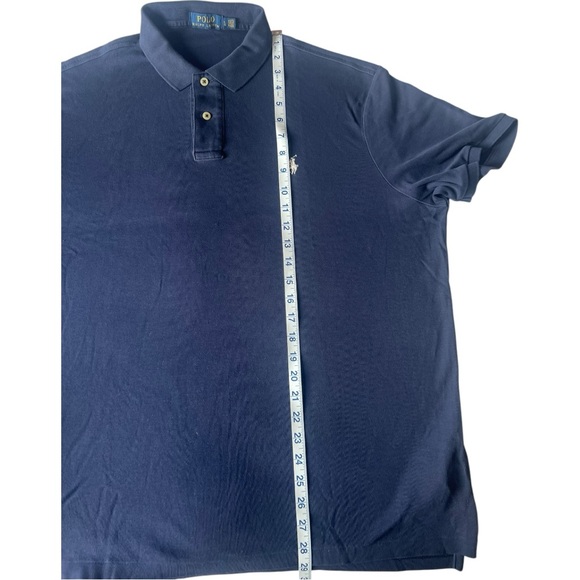 ⚜️ Polo Ralph Lauren Navy Short Sleeve Shirt w/ 🤍 White Pony Logo - Large - Picture 5 of 6